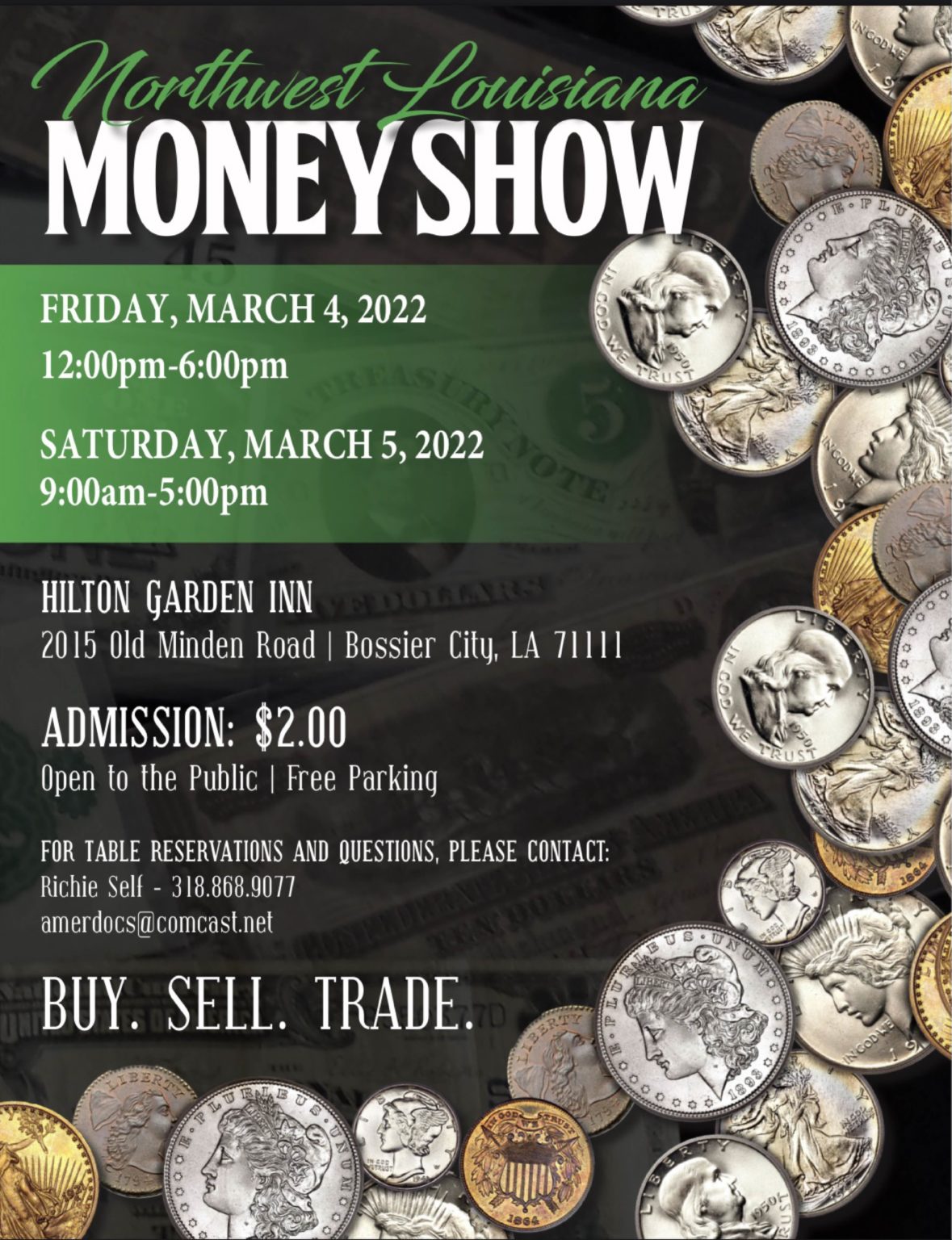 Show Schedule Minden Coin & Collectibles Rare Coins Gold Silver